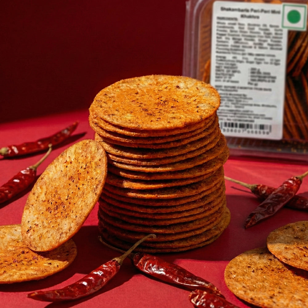 Shakambaris Peri Peri Mini Khakhra – 200 g Plastic Can