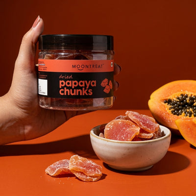 Moontreat Dried Papaya Chunks – 200 g Jar