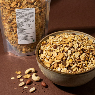 Healthy Treat Roasted Oats Mix Namkeen – 200 g Pouch