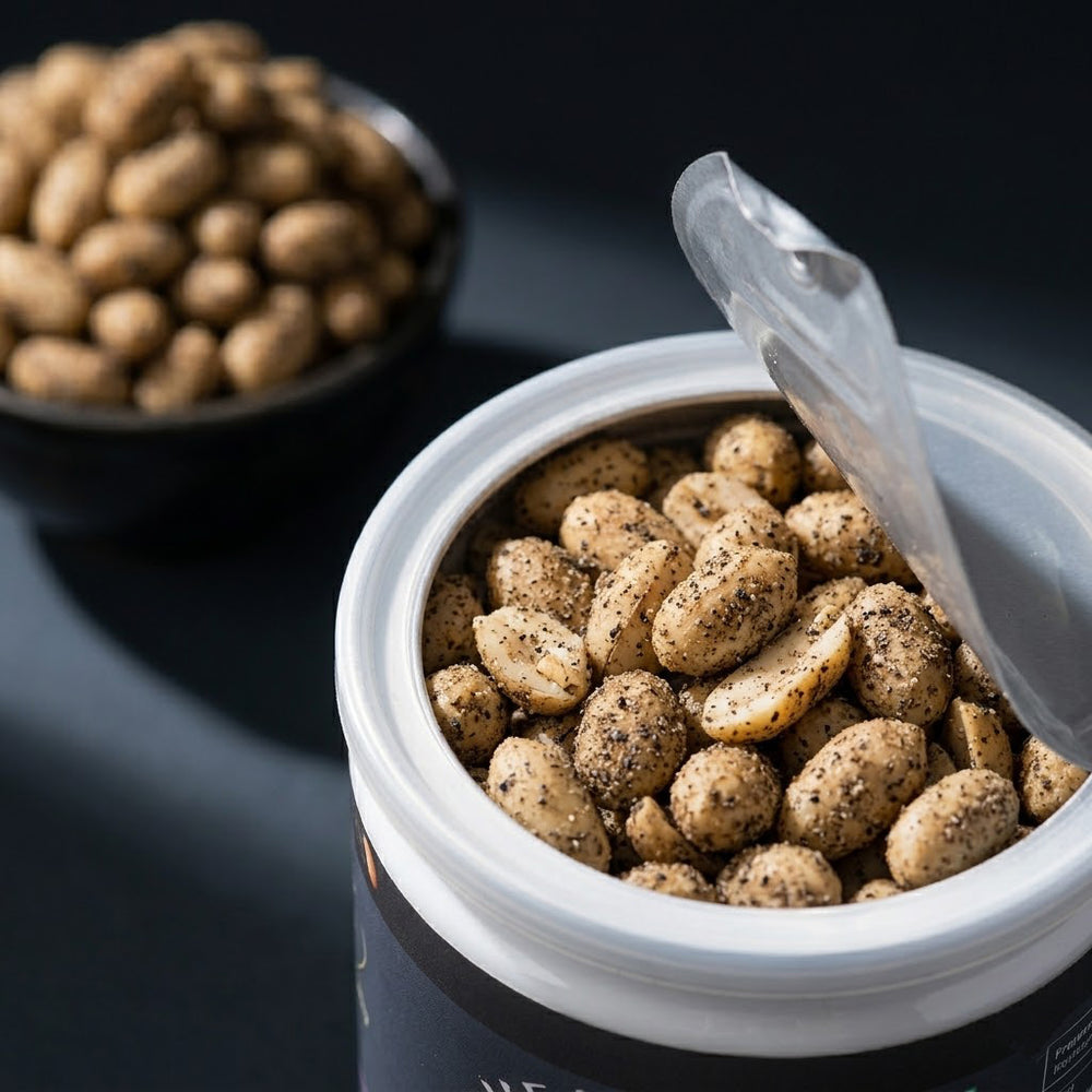 Healthy Treat Roasted Black Pepper Peanuts – 200 g Jar