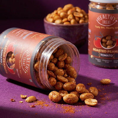 Healthy Treat Roasted Tomato Peanuts – 200 g Jar