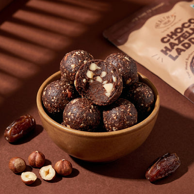 Healthy Treat Roasted Choco Hazelnut Laddoos – 150 g Pouch