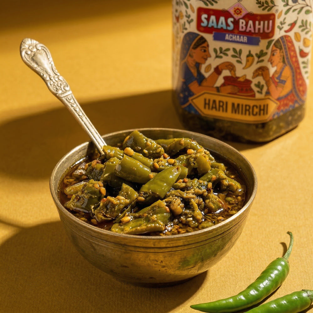Saas Bahu Hari Mirchi Achar – 500 g Jar