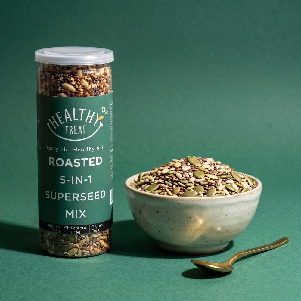 Healthy Treat Roasted 5-In-1 Super Seed Mix – 150 g Jar