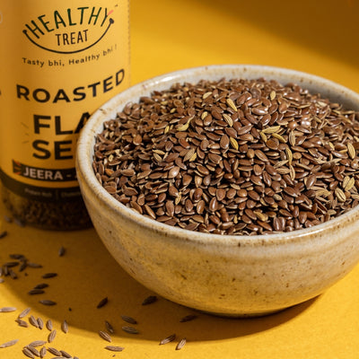 Healthy Treat Roasted Ajwain Jeera Flax Seed – 150 g Jar
